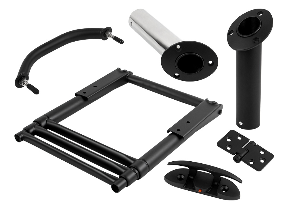 Nya matt svarta marina hårdvarudelar