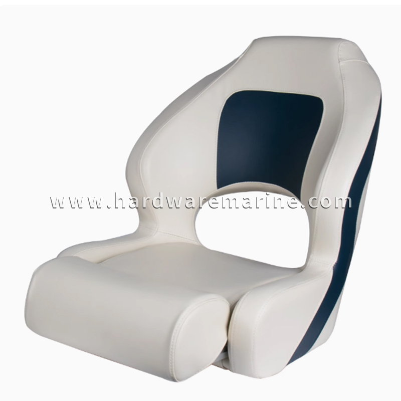 Deluxe uppfällbar marinsäte (beige och blå)